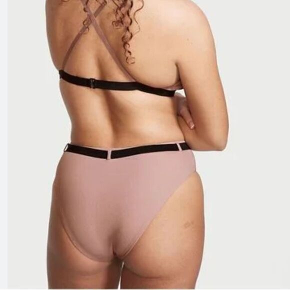 Victorias Secret Swim Wild Wandered Belted High-waist Bikini Bottom French mauve - Picture 3 of 5